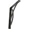 Ekena Millwork Miller Wrought Iron Bracket, (Single center brace), Antiqued Silver 1 1/2"W x 10"D x 12"H BKTM01X10X12SMIASV - alternate 1